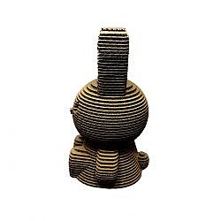 Sculpture design decoupe laser carton lapin texte personnalisé atelier thorey made in france