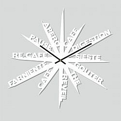 Horloge murale blanche farniente made in France