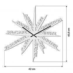 Dimensions Horloge murale noire farniente made in France originale