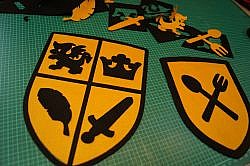 Blason de chevalier en feutrine