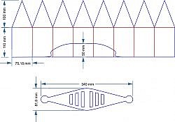 Plan du casque en carton