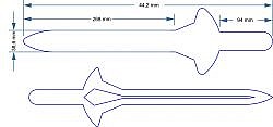 Plan de l'épée en carton