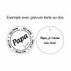 Porte-clé-papa-fête de père-cadeau-bois-original-personnalisé-texte-gravure