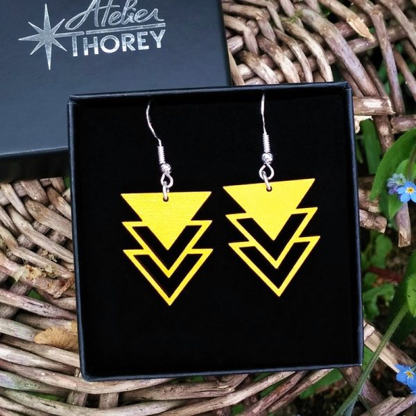 Boucles d'oreilles graphiques triangles