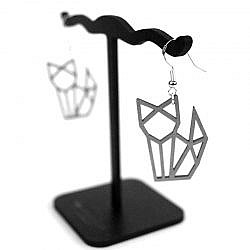 Boucles d'oreilles chat origami