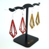 Boucles d'oreilles Pampille or t rouges