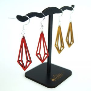 Boucles d'oreilles Pampille or t rouges