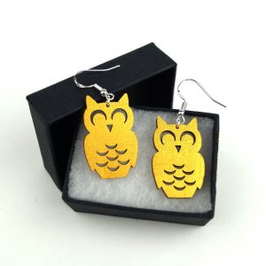 Boucles d'oreilles chouettes hiboux or