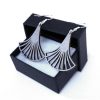 Boucles d'oreilles grands éventails argent