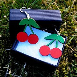 Boucles d'oreilles cerises