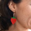 Boucles d'oreilles en bois fraises