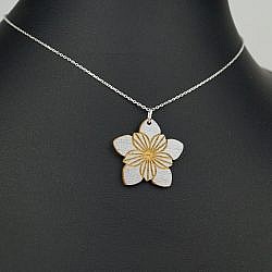 Collier argent pendentif bois texte personnalisé
