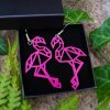 Boucles d'oreilles flamants roses