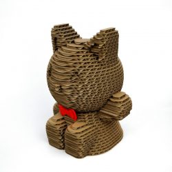 Tirelire enfant chat en carton personnalisable