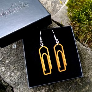 Boucles d'oreilles trombones or