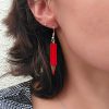 Boucles d'oreilles crayons rouge