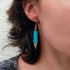 Boucles d'oreilles crayons bleu