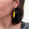 Boucles d'oreilles crayons jaune