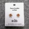 Puces oreilles bois lutherie fleur claire