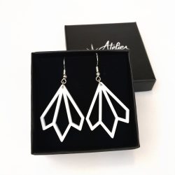 Boucle-oreilles-eclats plexi blanc