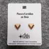 Puces oreilles bois lutherie triangles clair sur foncé