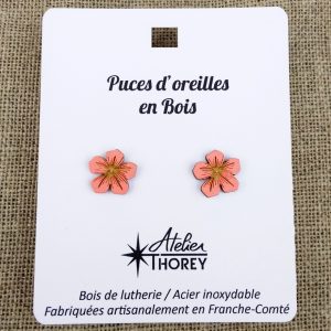 Puces fleur hibiscus rose