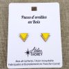 Puces triangle jaune sur gravure