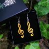 Boucles d'oreilles clef de sol musique