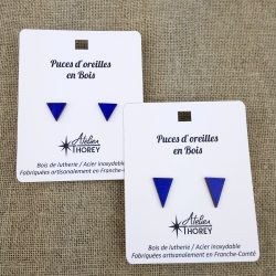Puces triangles géo Bleu outremer