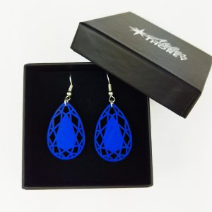 Boucles oreilles pierres précieuses saphir bleu