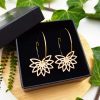 Boucles d'oreilles créoles spirographe petit lotus