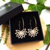 Boucles d'oreilles créoles spirographe petit lotus