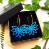 Boucles d'oreilles créoles spirographe grand lotus