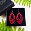 Boucles Mona longues rouge