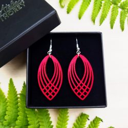 Boucles Mona longues rouge