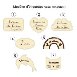 Motif étiquette carnet personnalisé