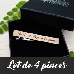Lot de 4 pinces à cravate