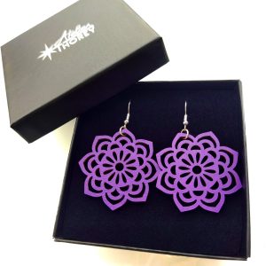 Boucles d'oreilles mandala en bois